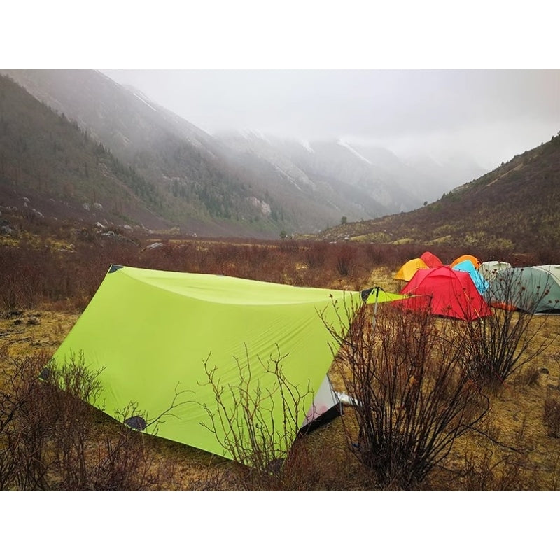 Campement avec tente Tarp 2 places Ultra Légère de 3F UL Gear - Abri bivouac - Koksoak