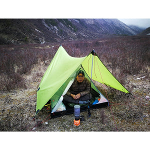 Campement avec tente Tarp 2 places Ultra Légère de 3F UL Gear - Abri bivouac - Koksoak