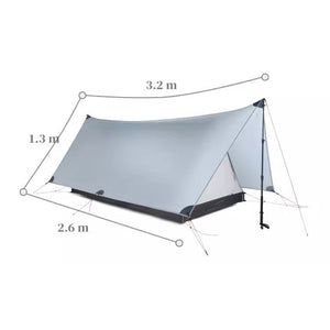 Dimension de la tente Tarp 2 places Ultra Légère de 3F UL Gear - Abri bivouac - Koksoak