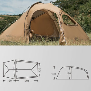Generic 2x3m Camping En Plein Air Auvent Portable Camping Voyage Tente  Bâche - Kaki - Prix pas cher
